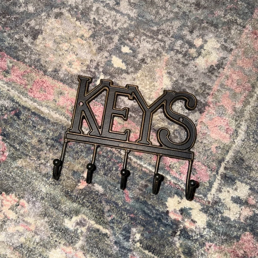 Hobby Lobby Dark Bronze 'KEYS' Wall Hook Rack